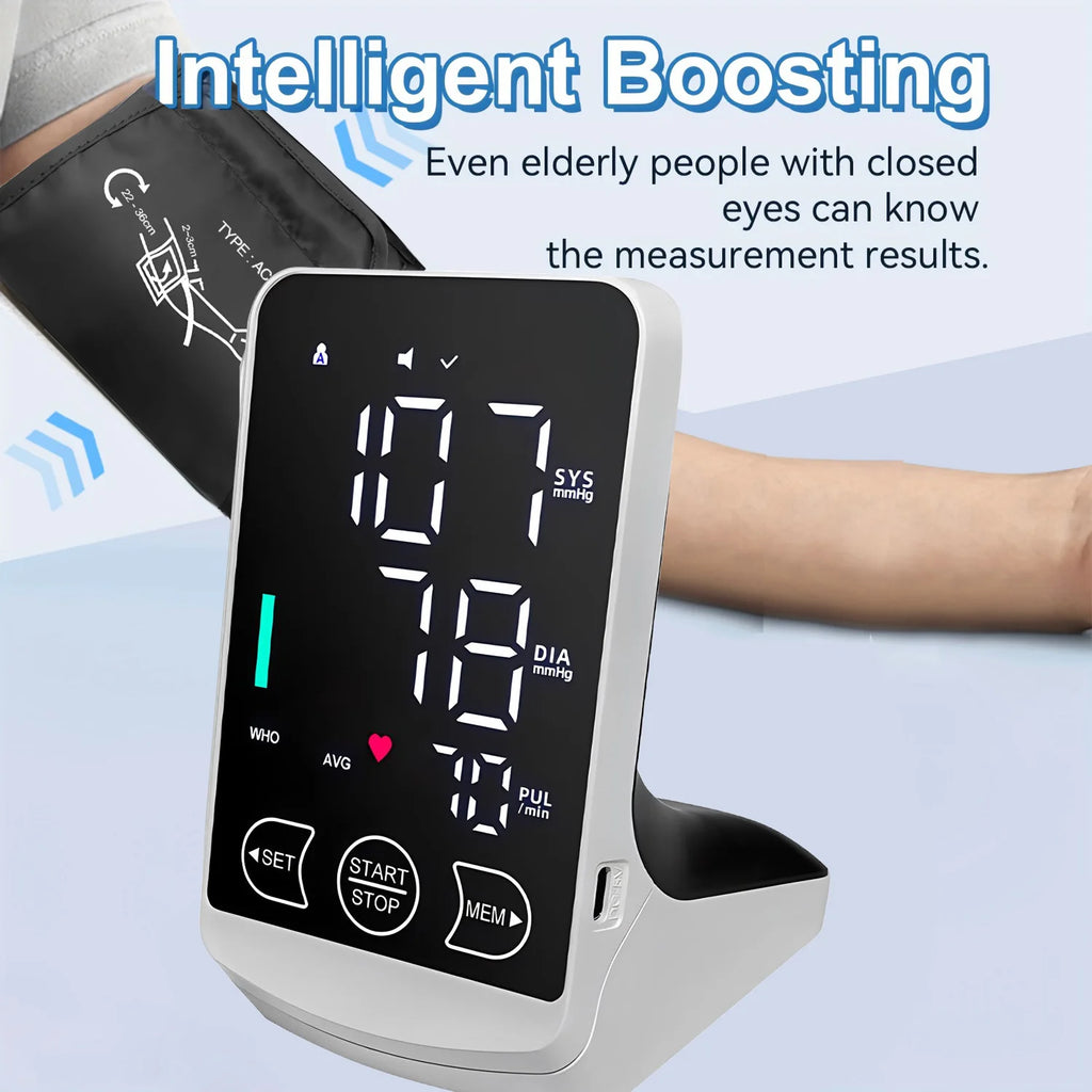 Rechargeable Digital Blood Pressure Monitor – Arm Cuff & Voice Blood Pressure Monitor HIP