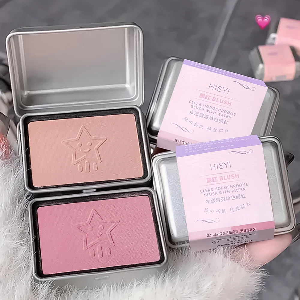 HISYI Matte Blush Powder – Nude Pink Fog Finish | 6g Powder Blush HIP