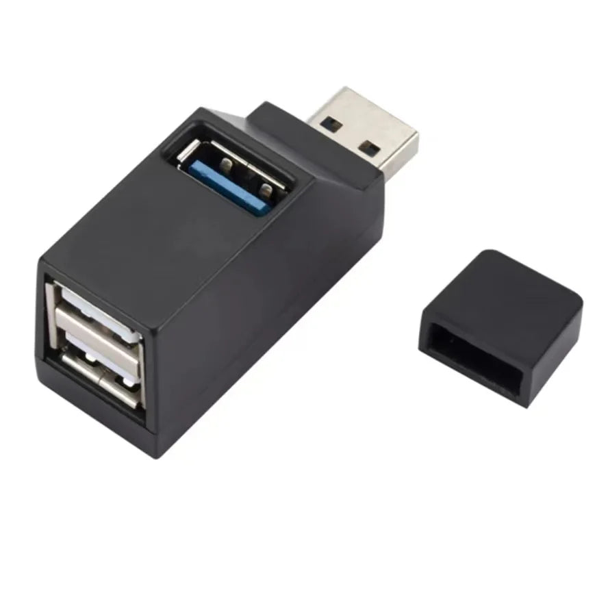 USB 3.0 Hub Splitter – 3-Port Adapter for Laptop & Car USB Hub Splitter HIP black