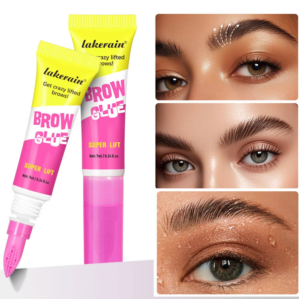 Waterproof Clear Eyebrow Setting Gel and Brush 2 in 1Long-Lasting Waterproof & Sweatproof Brow Coat Non-Fading Brow Lamination HIP