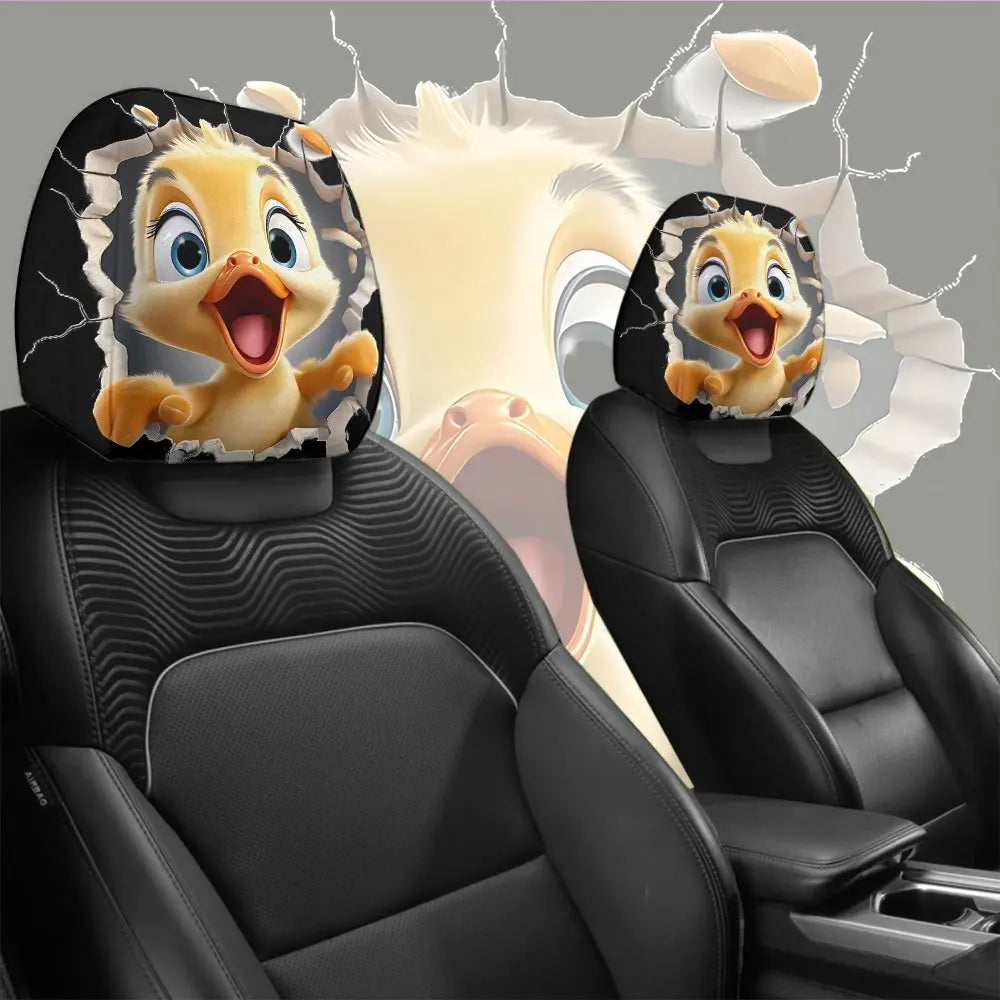 Duck Print Car Seat Cover & Pillowcase Set – 2 Piece Car Seat Cover Set HIP