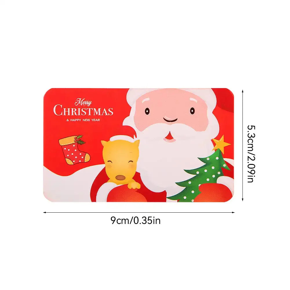 20pcs Cartoon Christmas Scratch Card Children's Christmas Handwritten Interactive Scratch Award Card Reward Lucky Scratch Decor HIP