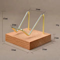 Wooden & Brass Crystal Ball Display Stand – Sphere Holder Sphere Display Stand HIP A