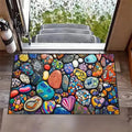 2D Cobblestone Doormat – Non-Slip Indoor/Outdoor Entrance Rug Indoor Outdoor Doormat HIP 5 40x60cm-Felt