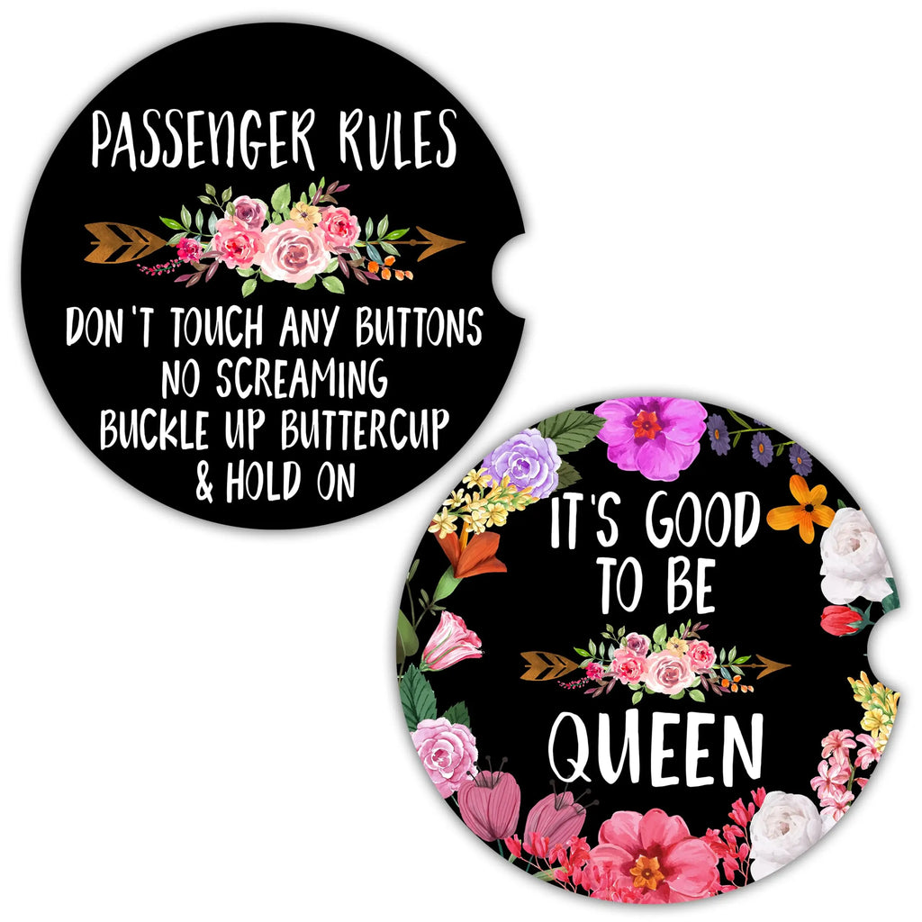 Flower Car Cup Holder Coasters 2-Pack | Non-Slip Ceramic Car Cup Coasters HIP 1 Other