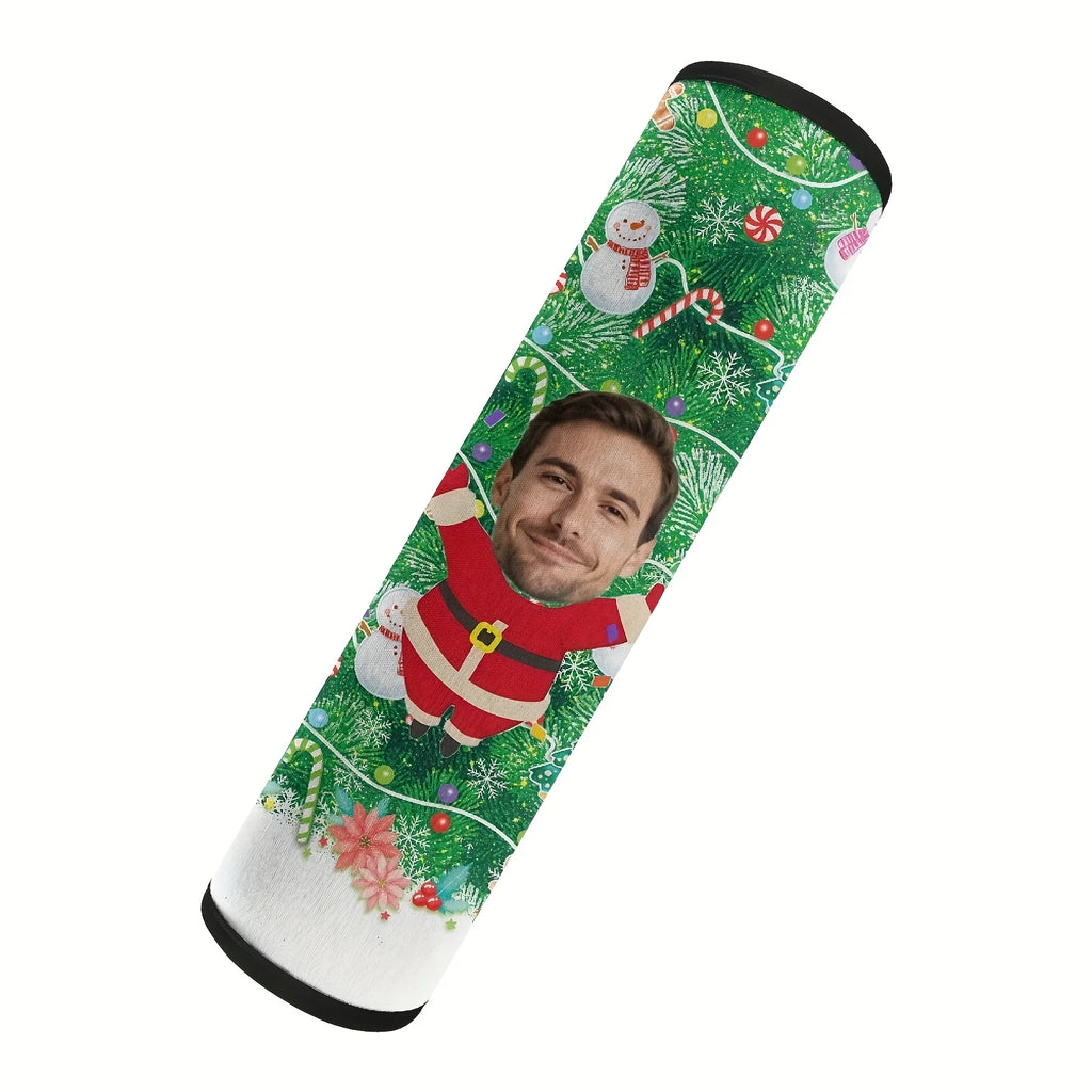 Custom Santa Photo Car Seat Belt Cover – Personalized Gift Seat Belt Cover HIP