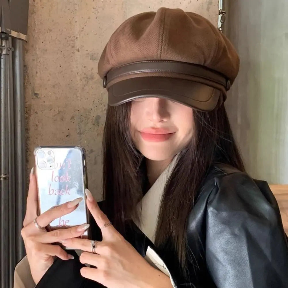 Women's Adjustable Winter Beret Hat – Vintage Painter Cap Women's Beret Hat HIP