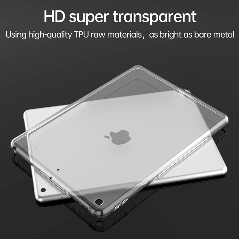 Shockproof Silicone iPad Case – Clear Flexible Cover Tablet Case HIP