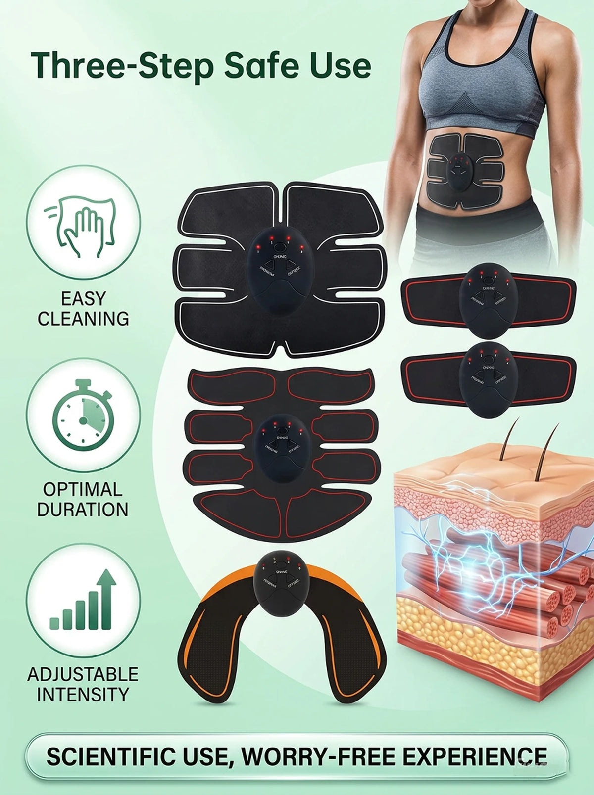 Smart Buttock Massager & Glute Toner – Rechargeable EMS Patch Glute Toning Device HIP
