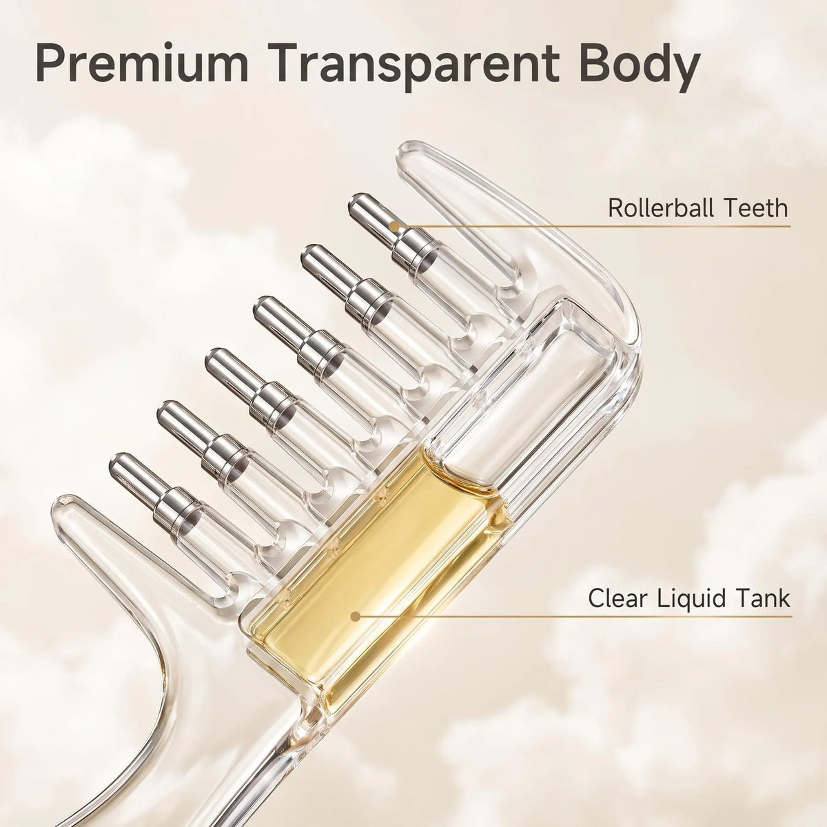 Essential Oil Applicator Comb – Rolling Metal Teeth, 10ml Scalp Applicator Comb HIP