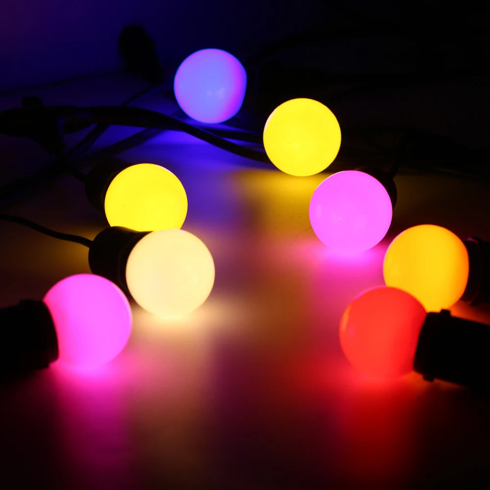30-Pack G45 E27 3W Colorful LED Bulbs – 7 Colors 220V LED Globe Bulbs HIP