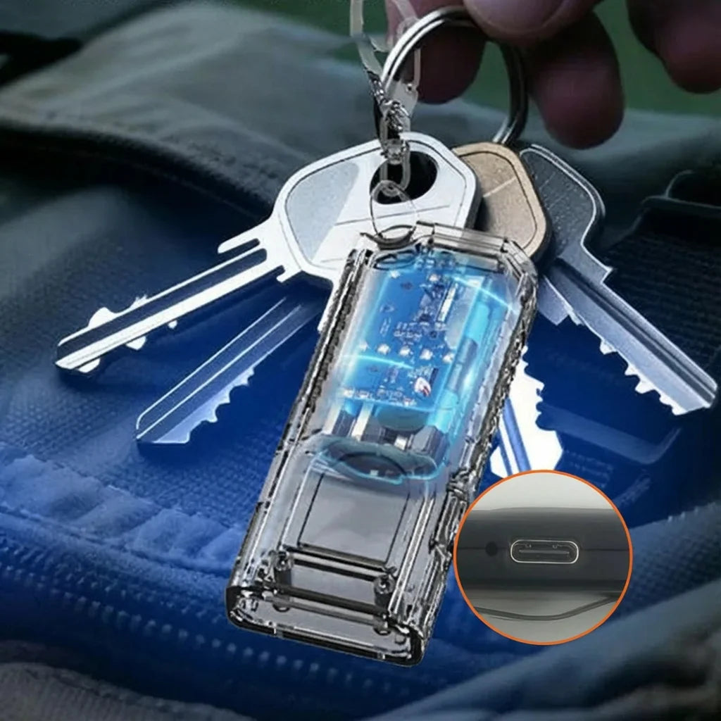 Mini COB LED Keychain Flashlight – USB-C Rechargeable Work Light Keychain Flashlight HIP