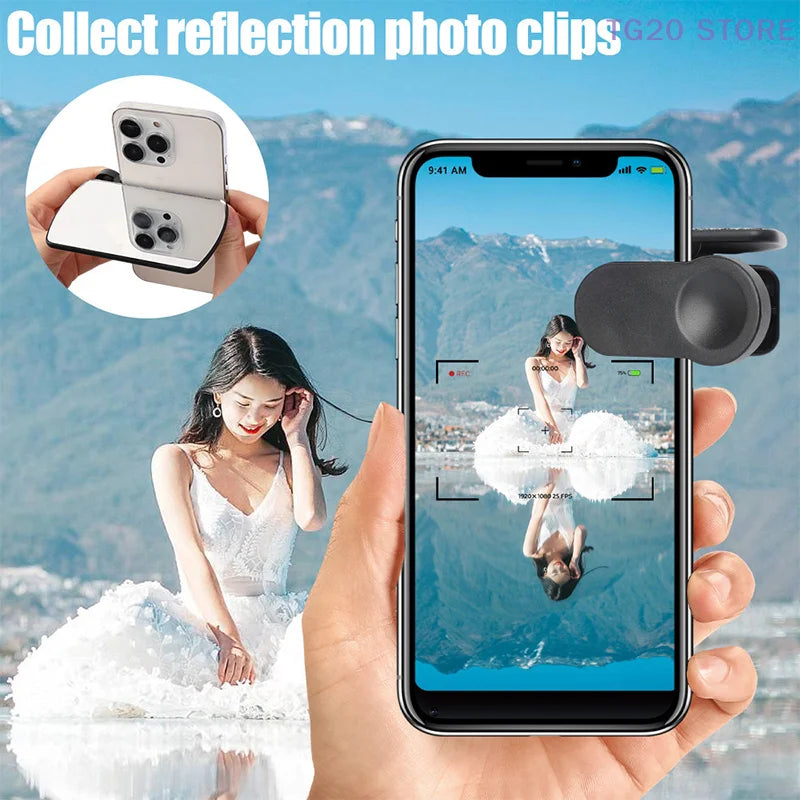Sky Mirror Phone Reflection Shooting Clip – Adjustable Angle Phone Camera Clip HIP