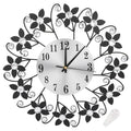 Modern Metal Wall Clock Crystal Home Office Decor Silent Metal Fashion Wall Clock HIP WHITE