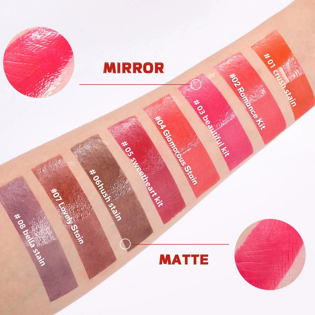 HANDAIYAN 2-in-1 Peel-Off Matte Lip Stain & Mirror Lip Oil Peel-Off Lip Stain HIP