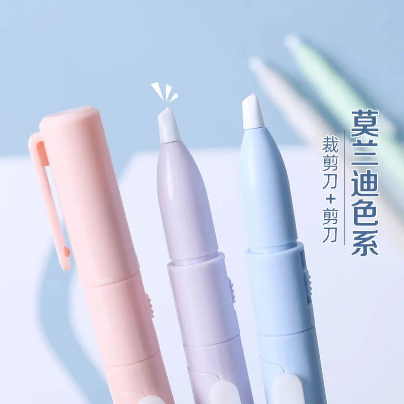 Mini 2-in-1 Pen Scissors & Paper Cutter – Portable DIY Tool Portable Craft Cutter HIP