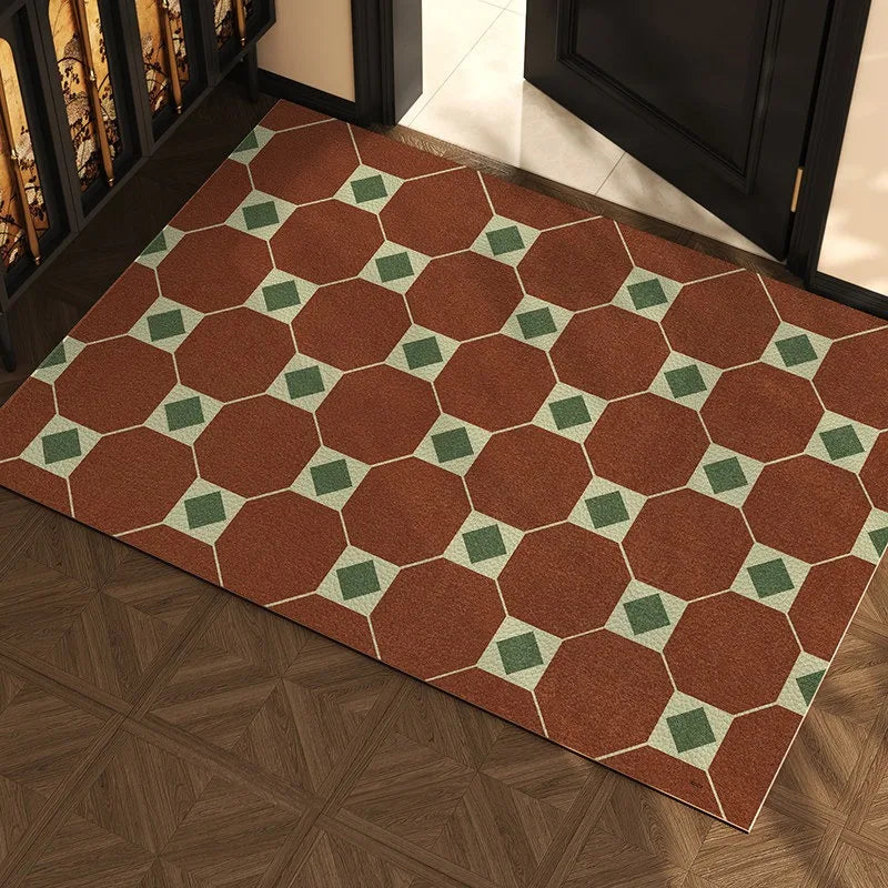 PVC Leather Anti-Slip Waterproof Entryway Floor Mat Rug Entryway Floor Mat HIP GU6015-P 1pc 200x300cm