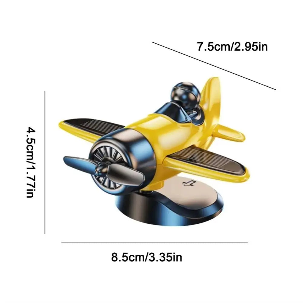 Solar Rotating Airplane Car Dashboard Ornament | 360° Spin Car Dashboard Ornament HIP