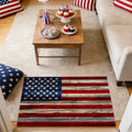 Vintage American Flag Doormat – Non-Slip Patriotic Rug Entryway Doormat HIP 3 40x60cm-Felt