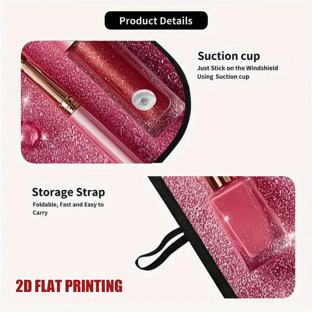 Pink Makeup Windshield Sunshade for Car – 100% Polyester Car Windshield Sunshade HIP