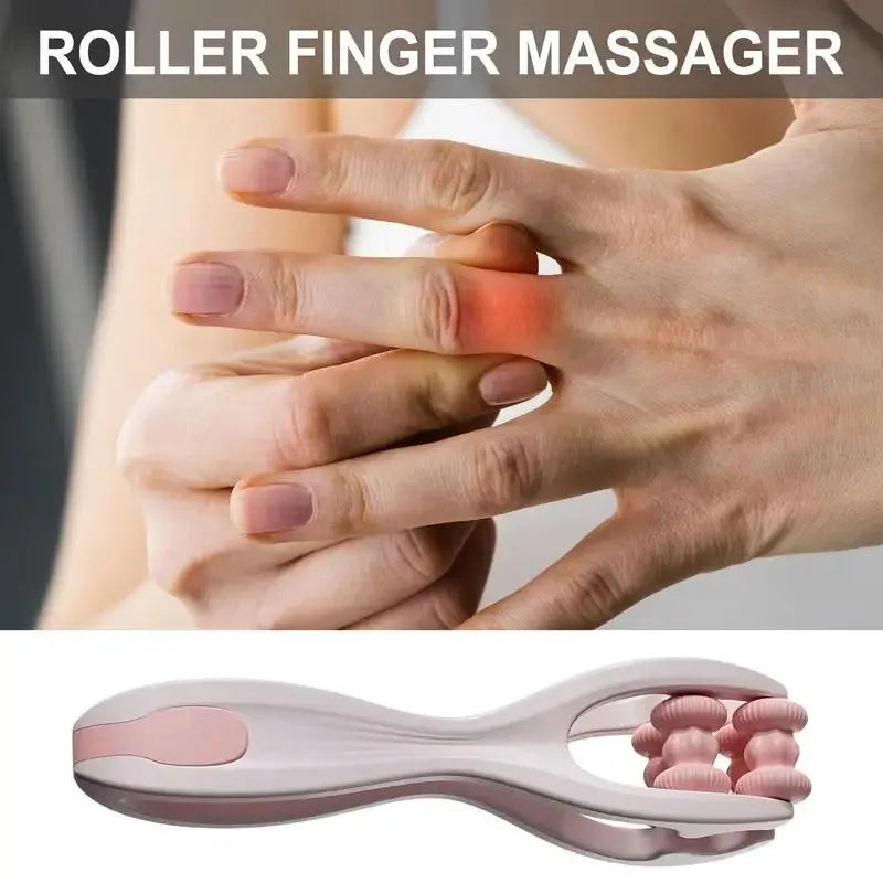 RUZOFO Dual-Row Roller Finger Massager – Portable Hand Tool Finger Roller Massager HIP