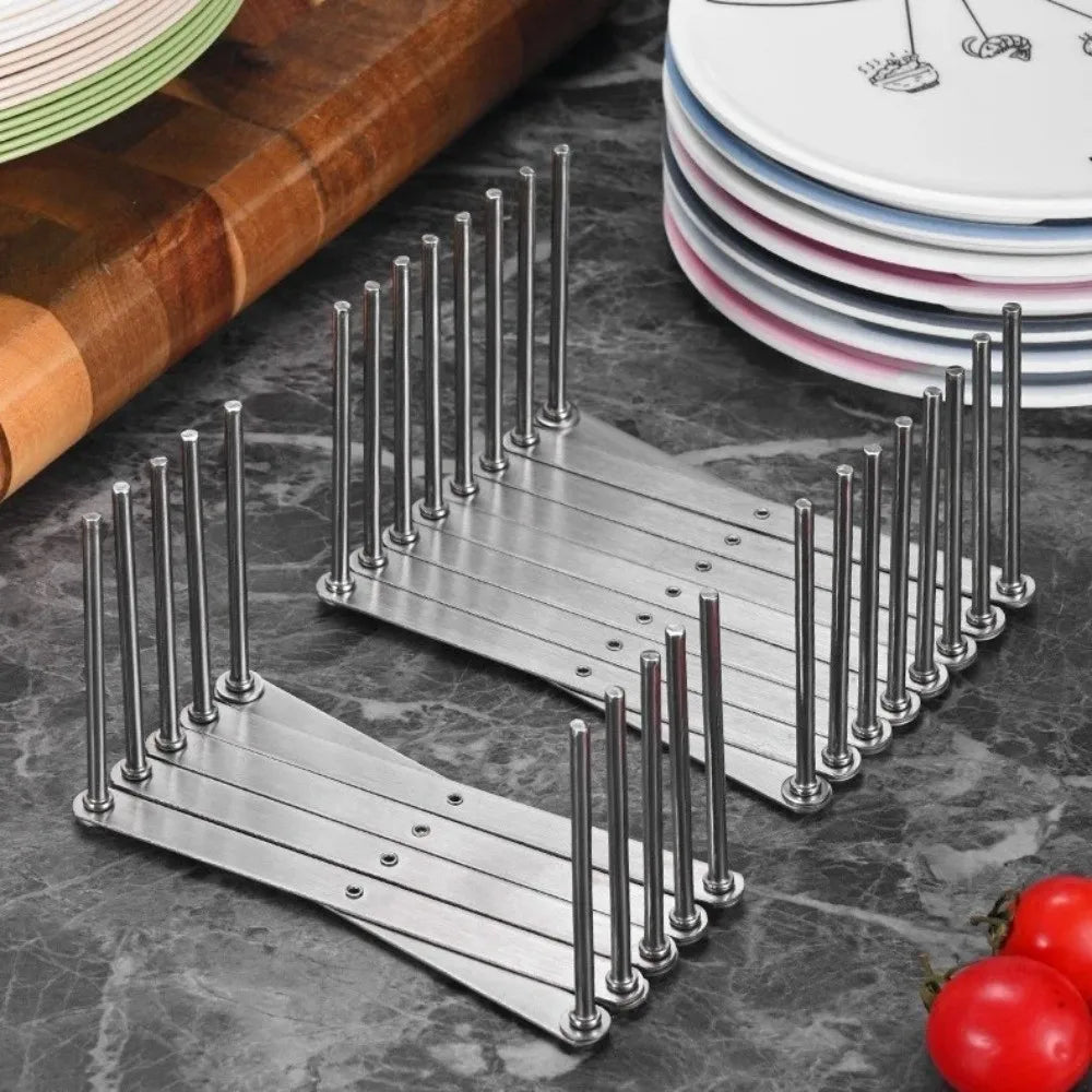 Stainless Steel Foldable Dish Rack Organizer with Drainage Dish Rack Organizer HIP
