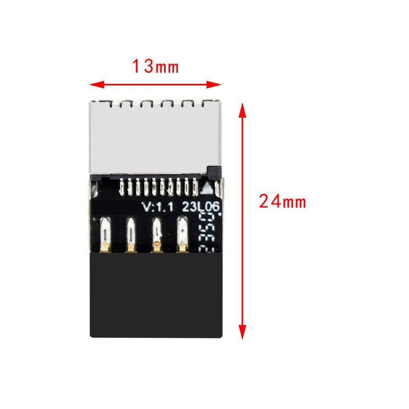 USB 2.0 to Type E Adapter – 9-Pin Motherboard Converter USB Motherboard Adapter HIP