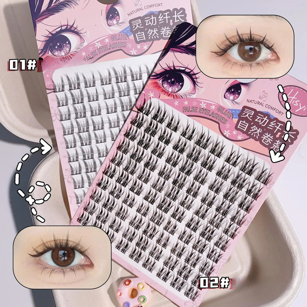Sunflower Double-Tip Natural Curl False Eyelashes – 5 Styles False Eyelashes HIP