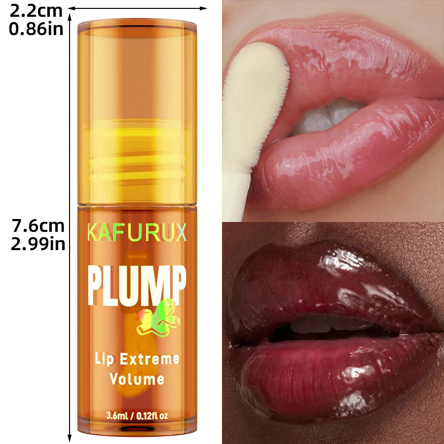 1PC Sexy Lip Plump Long Lasting Lip Oil Moisturizing Lip Gloss Serum Instant Volumising Essence Oil Repair Lip Fine Lines Increa HIP