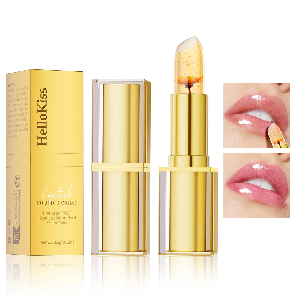 Hello Kiss Gold Foil Color-Change Plumping Lip Balm Color Change Lipstick HIP