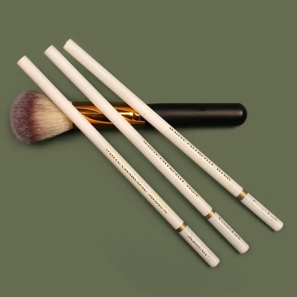 3-Piece White Charcoal Sketch Pencils – Art Drawing Set Art Charcoal Pencil Set HIP