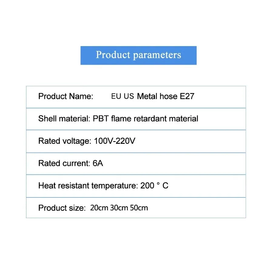 EU US Plug to E27 Lamp Holder Light Bulb Socket With Switch Flexible Lamp Base Conversion Table Lamp Converter 20cm 30cm 50cm HIP