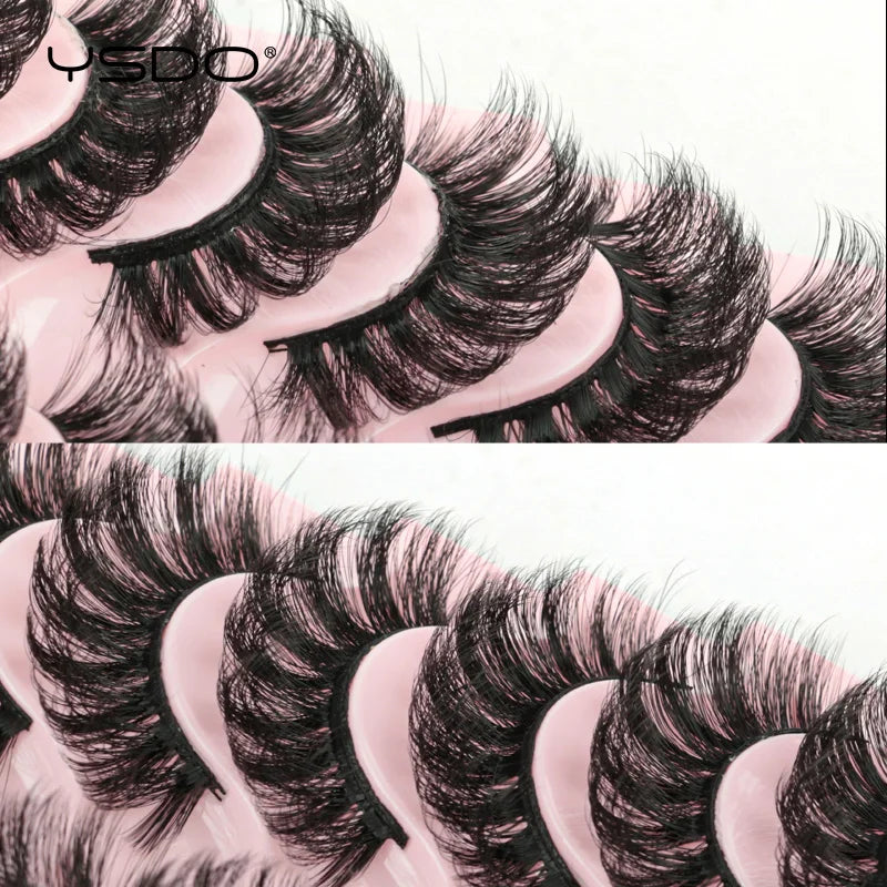 Eyelashes 3/5/10 Pairs False Eyelash 3D Mink Lashes Russian Strip Lashes Thick Makeup Dramatic Fluffy Fake Lashes Faux Cilios HIP