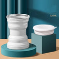 Foldable Silicone Travel Cup with Lid & Lanyard – 320/350ml Collapsible Travel Cup HIP White Type A 300-350ml