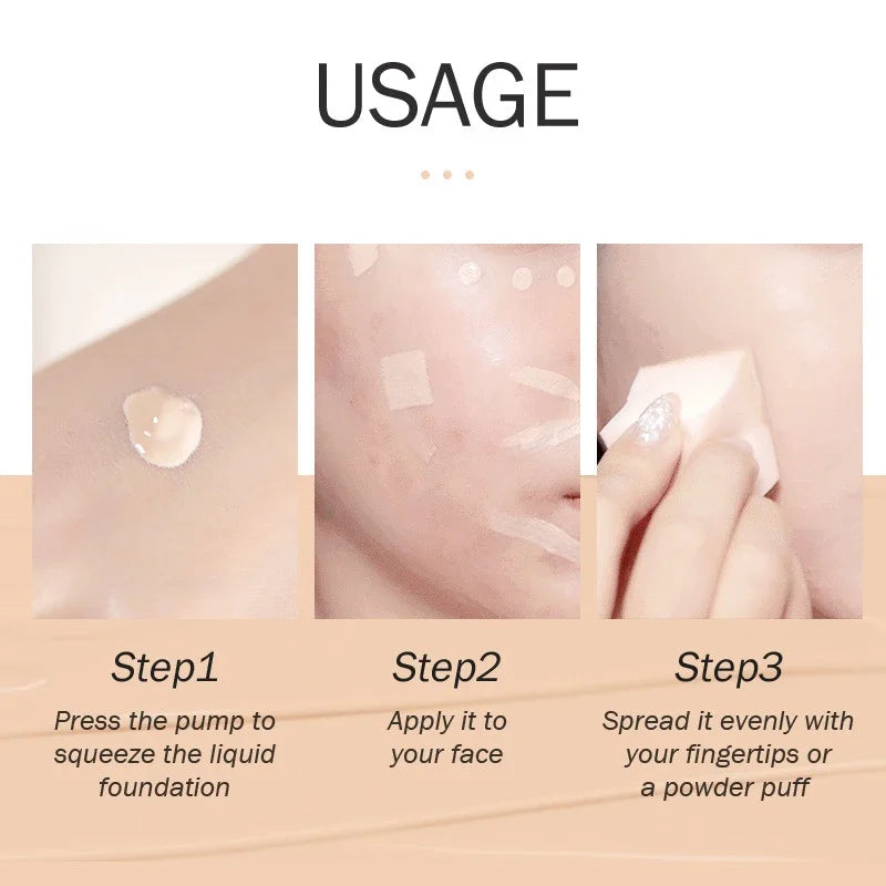 LAIKOU BB Cream 18 Hour Longlasting Liquid Foundation Waterproof Anti-acne Marks Flawless Natural Face Base Makeup Moisturize HIP