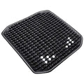 Handwoven Wooden Bead Seat Cushion 42x42cm – Non-Slip & Breathable Wooden Bead Seat Pad HIP Black