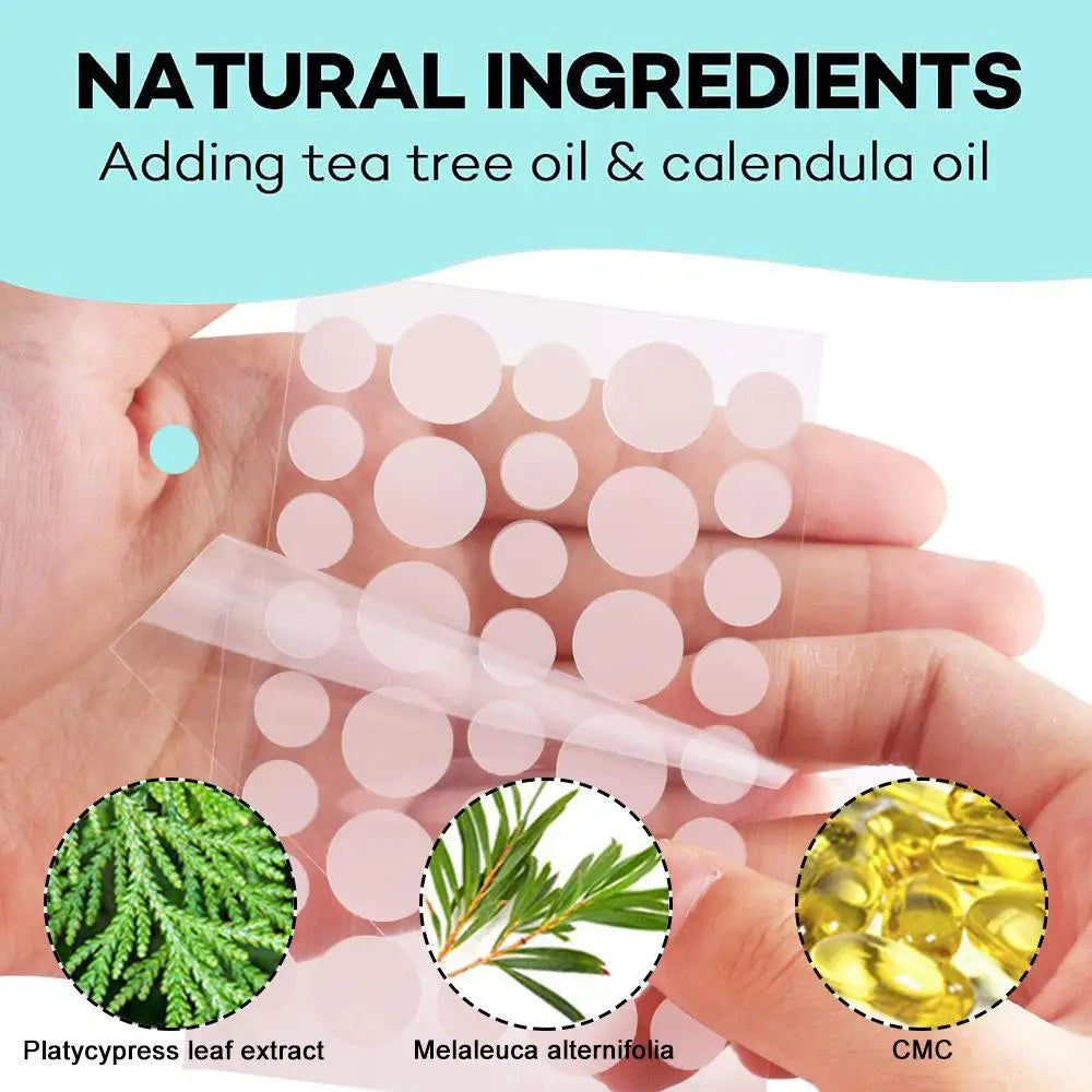 Hydrocolloid Acne Patch Waterproof Acne Removing PU Film Face Printing Spots Marks Invisible Acne Cleansing Patch HIP