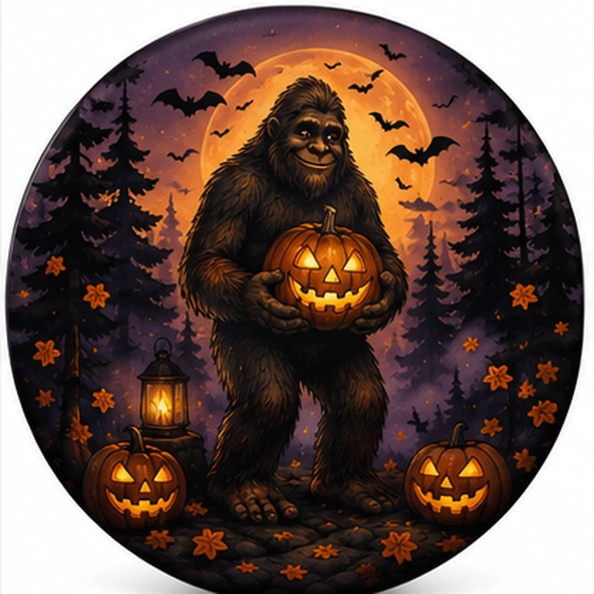 Halloween Pumpkin Moon Spare Tire Cover – UV Waterproof 17" Spare Tire Cover HIP Red 14in