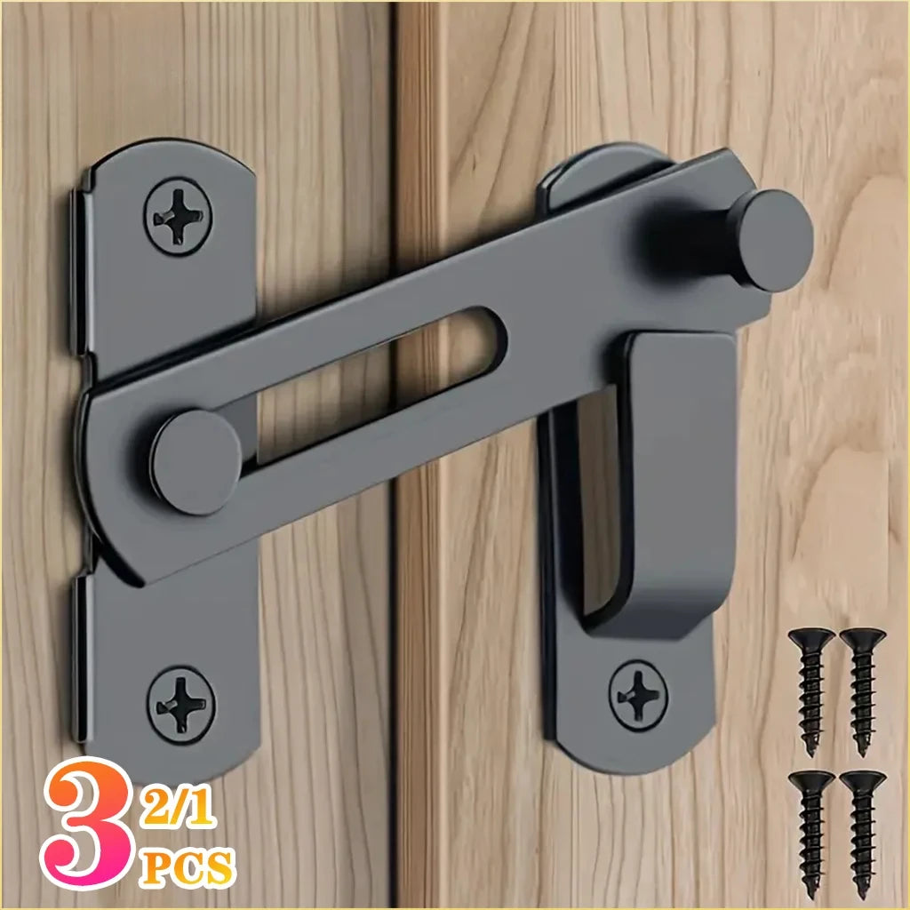 Sliding Barn Door Latch – Hook & Eye Bolt Lock 3" & 4" Door Latch Hardware HIP