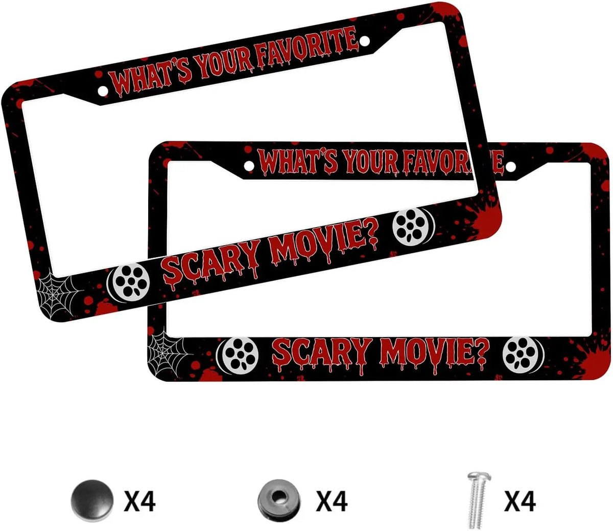 Halloween Horror License Plate Frame – Blood Red & Black License Plate Frame HIP