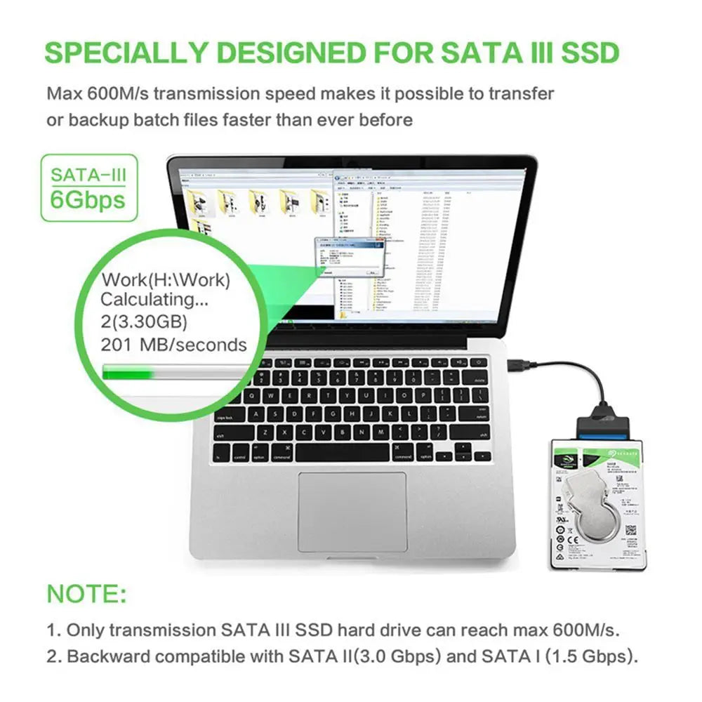 USB 3.0 to SATA Adapter Cable for 2.5" HDD & SSD | HIP SATA Adapter Cable HIP