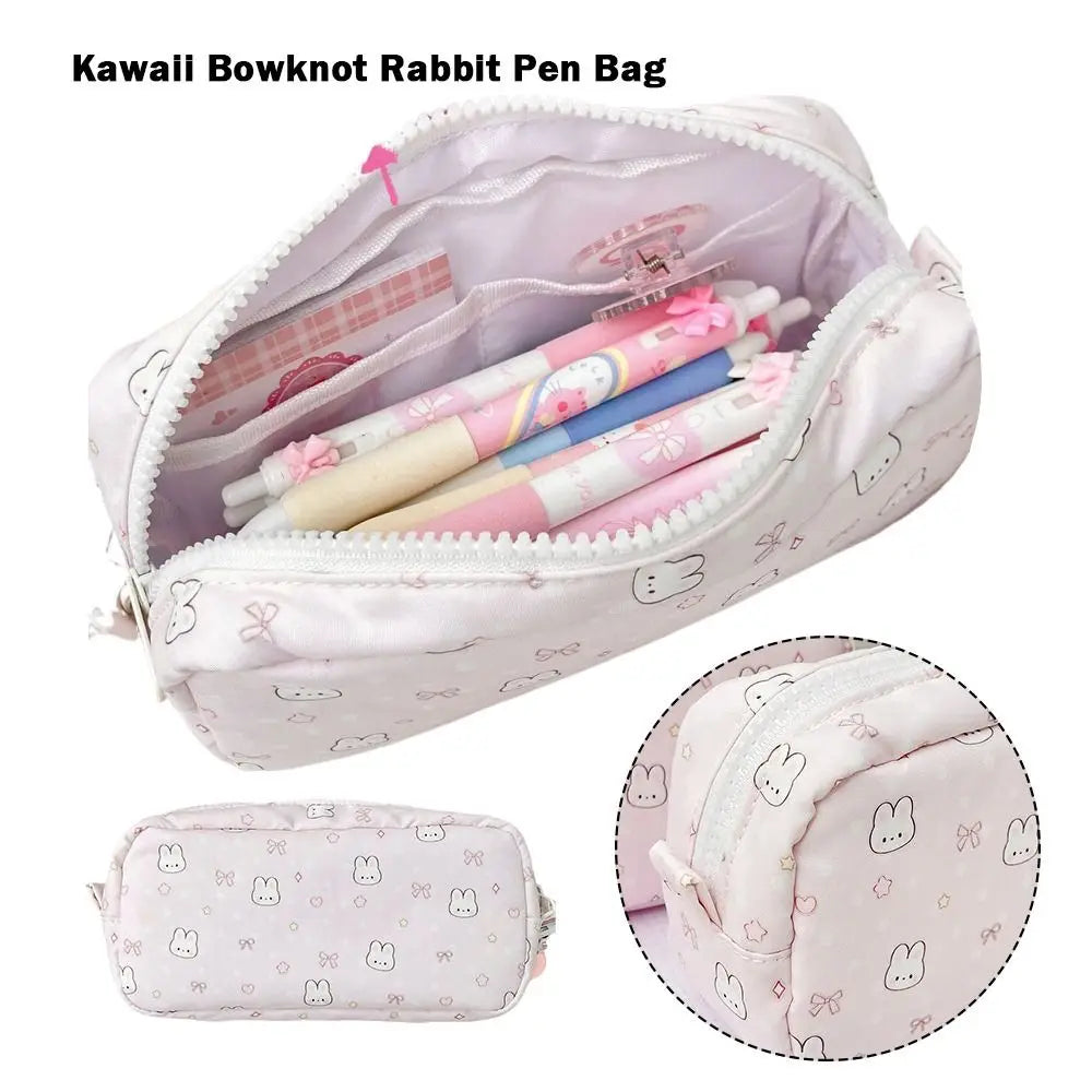 Bowknot Rabbit Pencil Case – Large Capacity Cute Pen Bag Pencil Case HIP