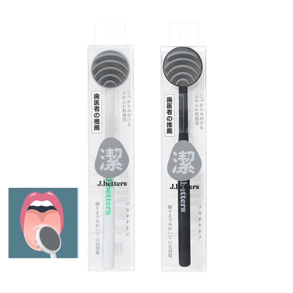 Double Side Tongue Cleaner Brush for Tongue Cleaning Oral Care Tool Silicone Tongue Scraper Toothbrush Fresh Breath Care HIP
