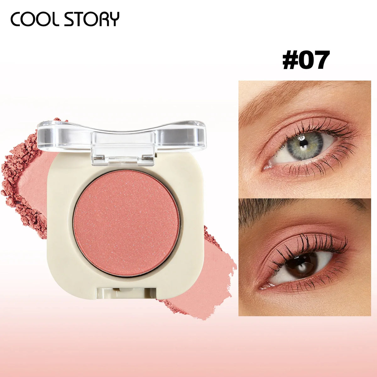 Nude Brown Monochrome Eyeshadow Matte Apricot Beige Eye Makeup Primer Base Waterproof Shimmer Highlight Face Contour Pigment HIP 07
