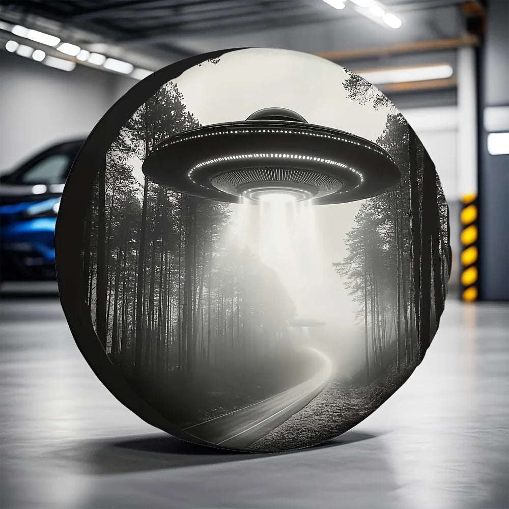Alien UFO Spare Tire Cover – Space Design Polyester Spare Tire Cover HIP 1 16 in