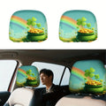 2-Pack Lucky Clover Rainbow Car Headrest Covers | Seat Protectors Car Headrest Covers HIP 1