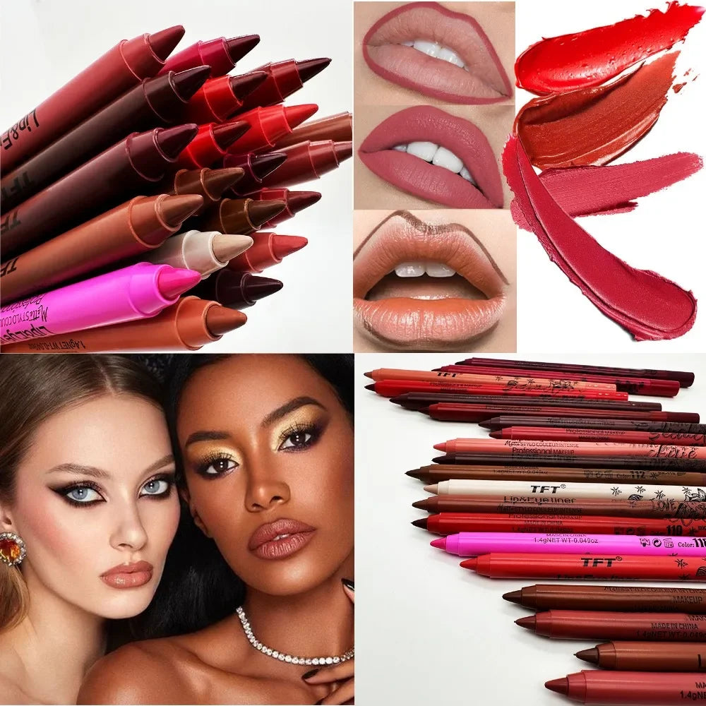 20 Color Slim Lip Liner Pencil Sexy Pink Brown Rose Lip Outline Matte Nude Lipstick Contouring Tint Waterproof Crayon Pen Makeup HIP