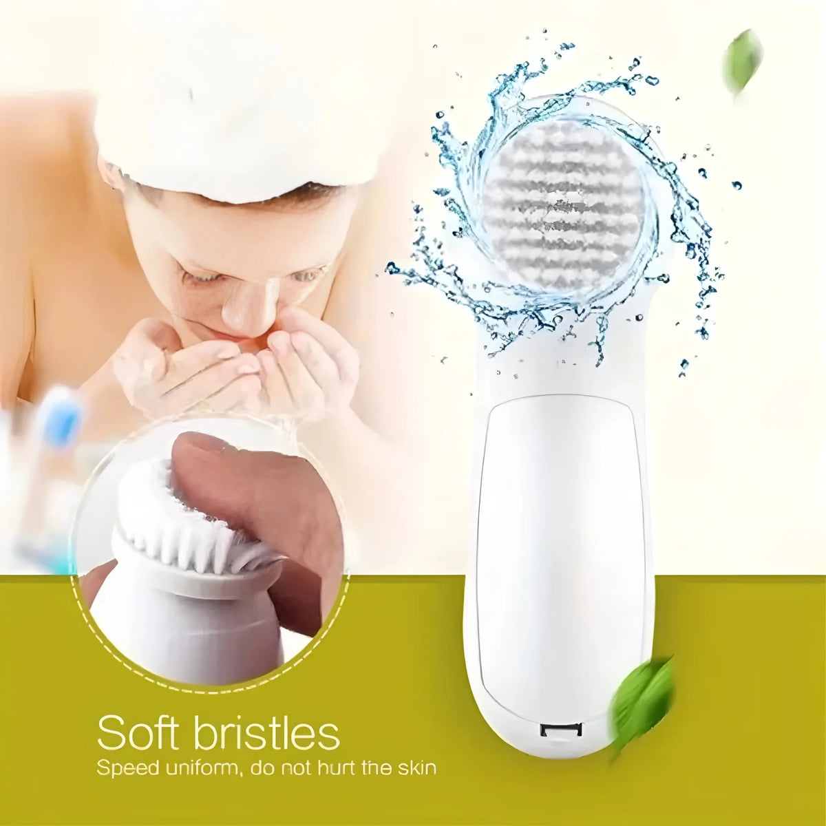 5-in-1 Electric Facial Cleansing Brush & Skin Massager | AXH Facial Cleansing Device HIP