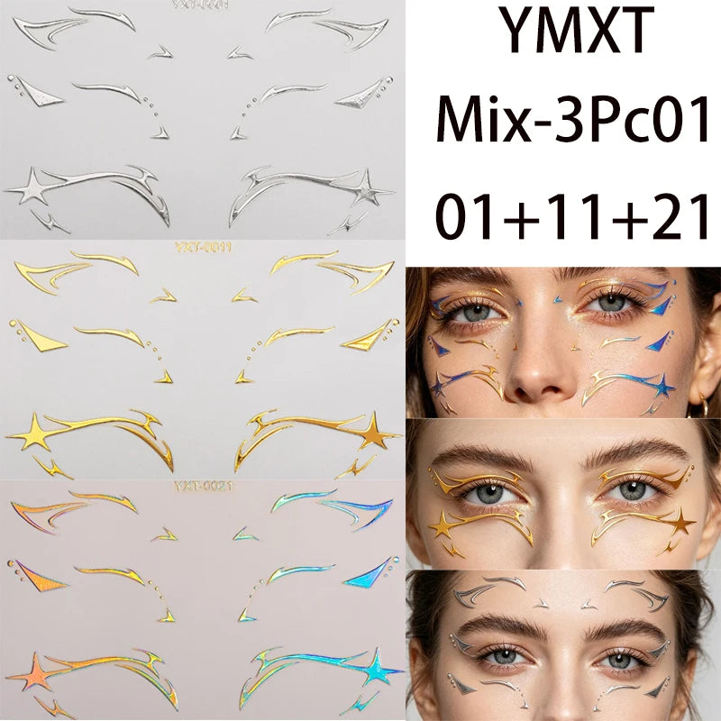 Holographic Laser Eye Makeup Stickers – Face Art Decals