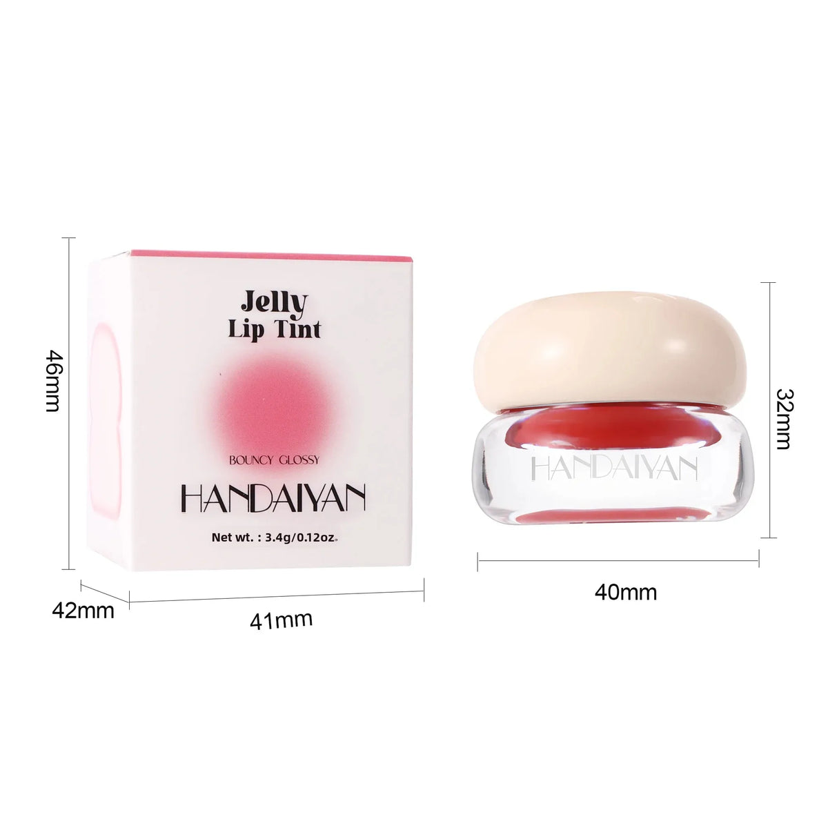 Handaiyan Pearl Mirror Lip Glaze – Jelly Tint Lip Gloss Lip Glaze Gloss HIP